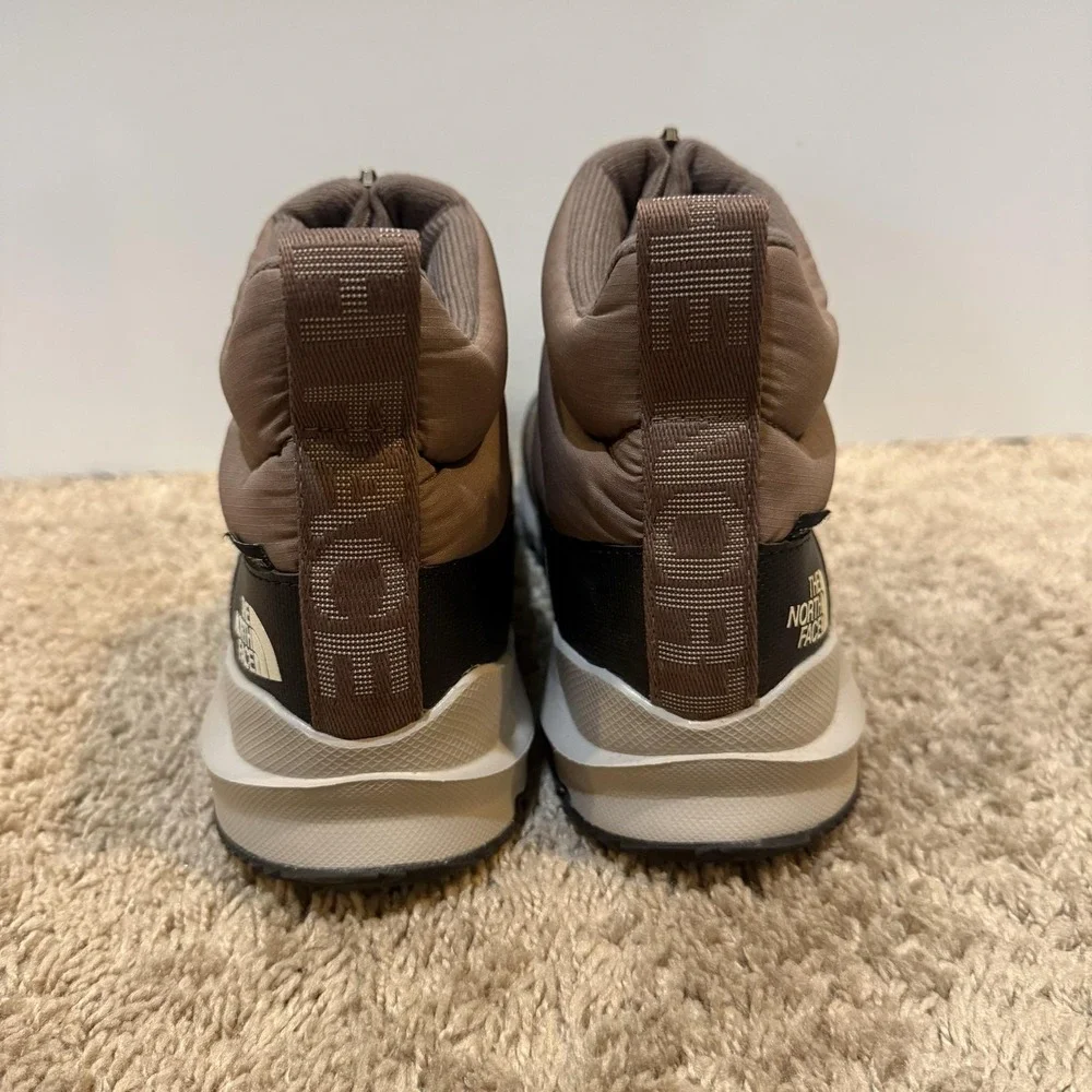 The North Face ThermoBall Eco Zip Ankle Snow Boots Brown Womens 8 NF0A5LWF